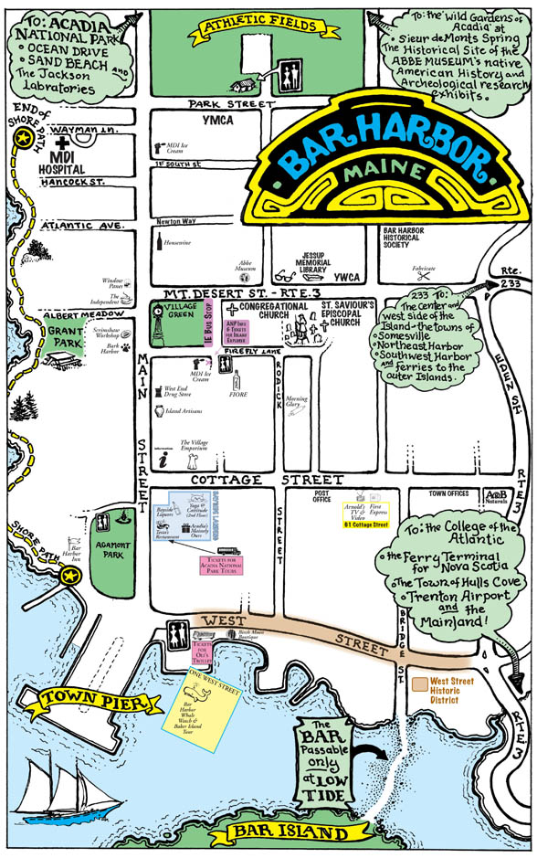 Bar Harbor walking map